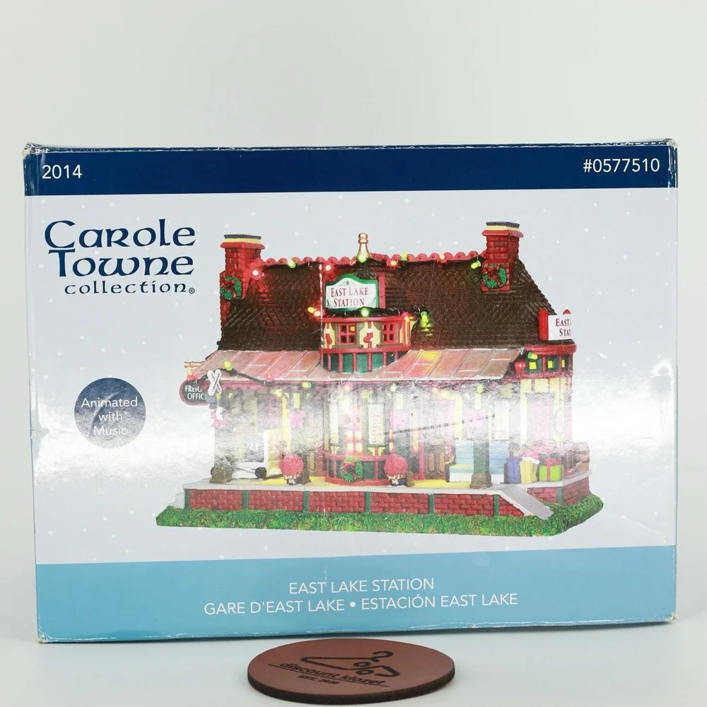 Carole Towne Collection Lemax East Lake Station 2014 Lights Music Works #0577510